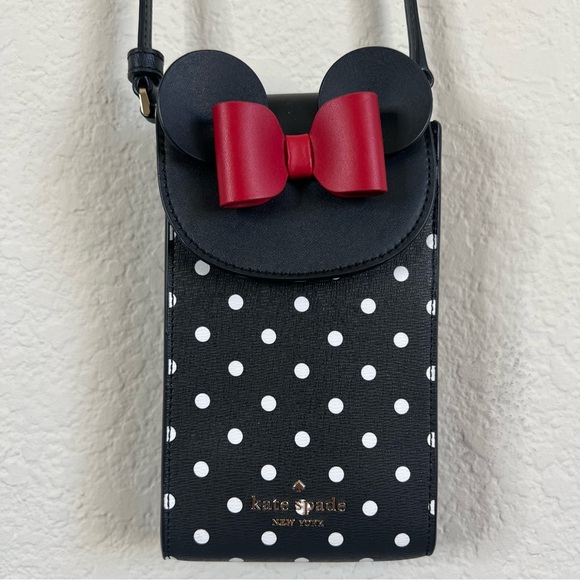 NWOT Disney X Kate Spade Minnie Mouse North South Flap Phone Crossbody  $228 - Picture 3 of 12